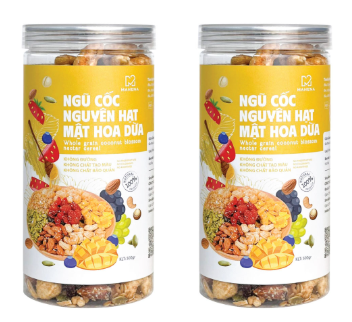 [Combo 2 hộp] Granola - Ngũ Cốc Siêu Hạt Nguyên Hạt Mật Hoa Dừa Eat Clean Mahena