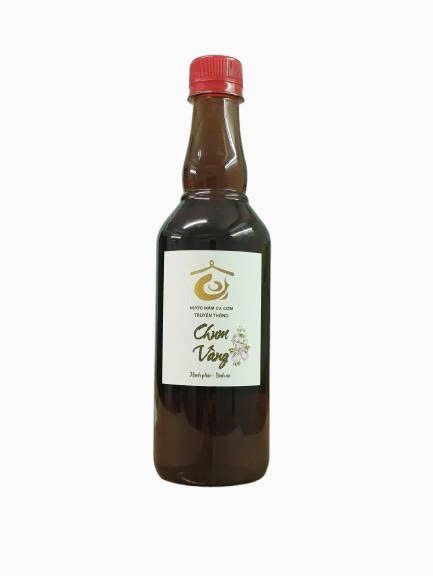 [ HÀNG ĐẶT TRƯỚC] Nước mắm cá cơm truyền thống Chum Vàng - Hạnh Phúc (500ml)
