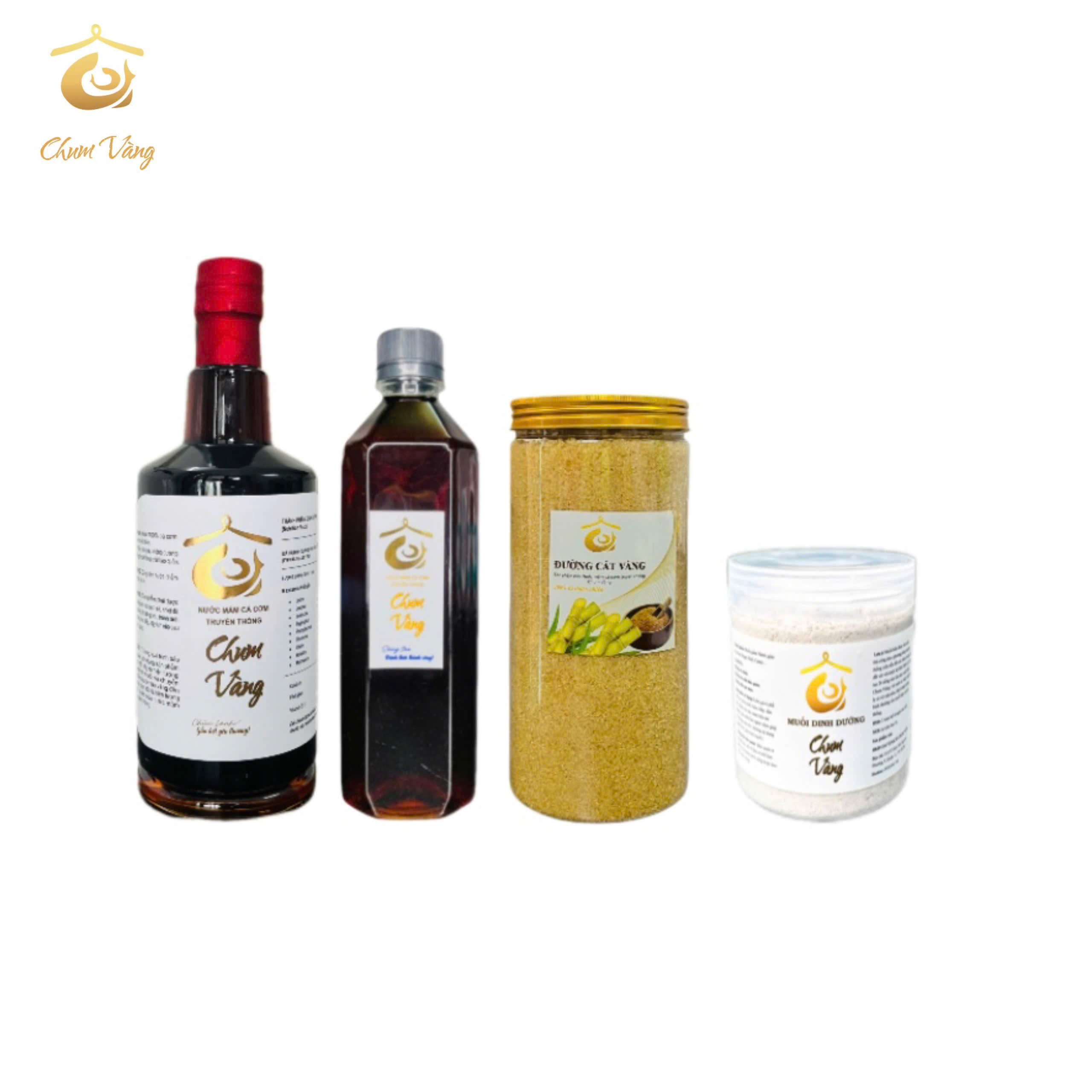 Combo Tứ Trụ Tăng Miễn Dịch ( 1chai mắm cốt nguyên chất Chữa Lành, 1 chai mắm nấu Sáng Tạo, 1kg đường cát vàng, 1 hủ muối hầm 500gr)