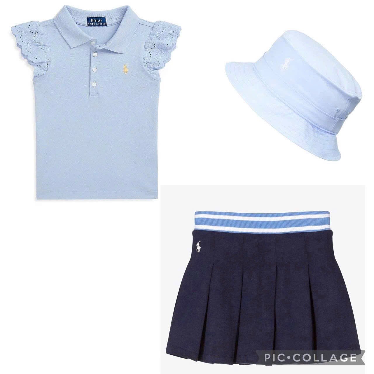 Polo xanh kèm mũ THY