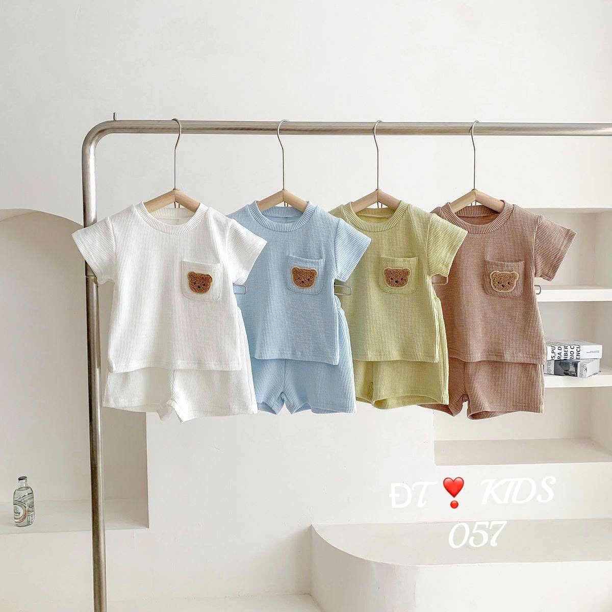 Bộ cộc túi gấu Chau kids 4 màu TỒN