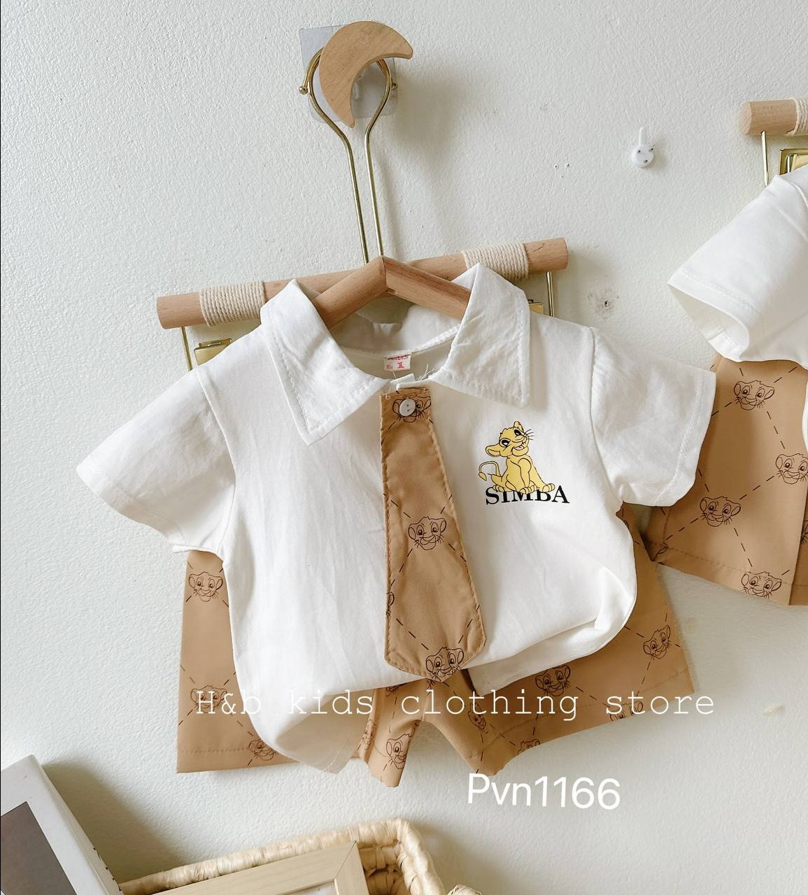 Bộ áo Simba váy nâu HB TỒN