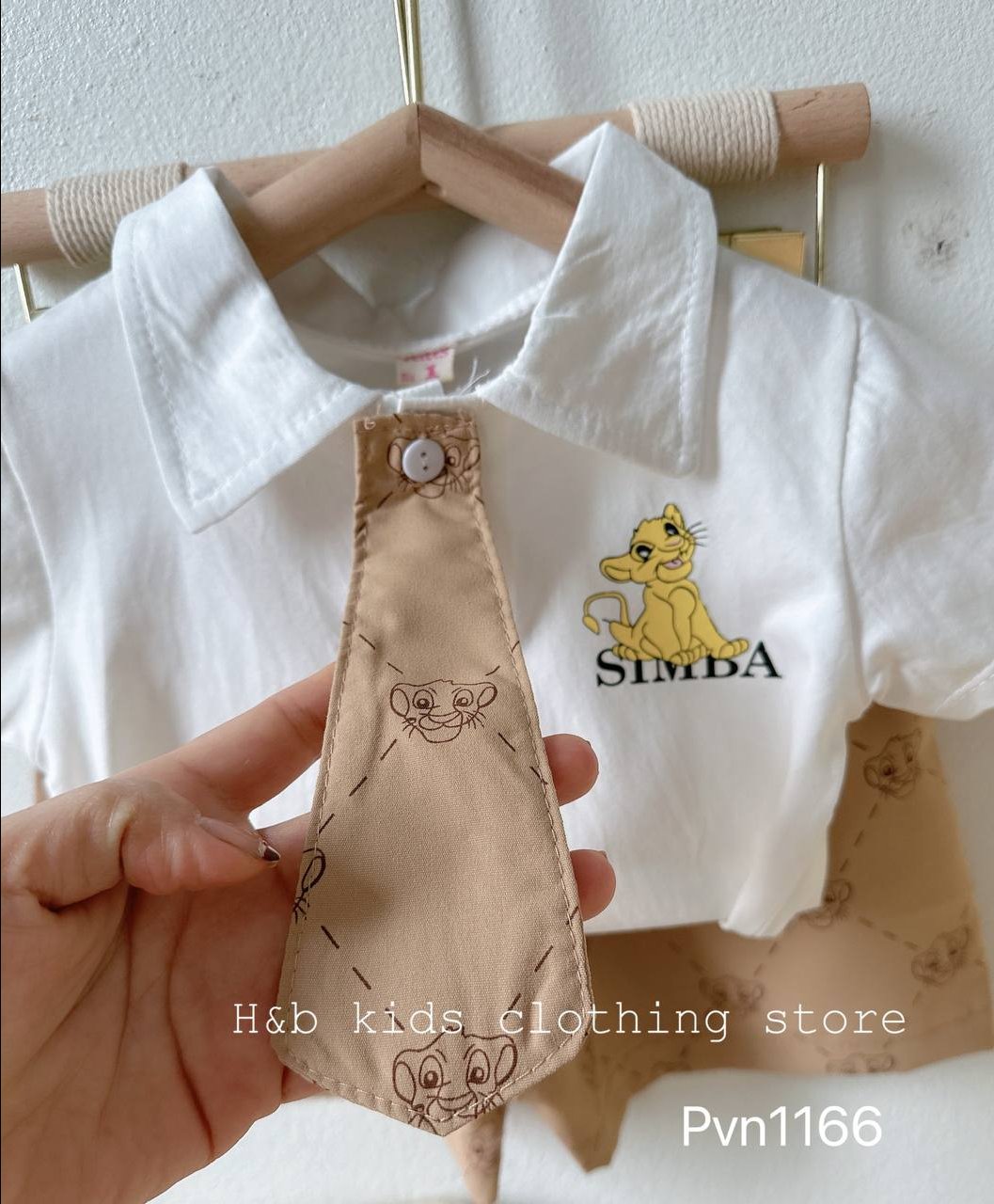 Bộ áo Simba váy nâu HB TỒN