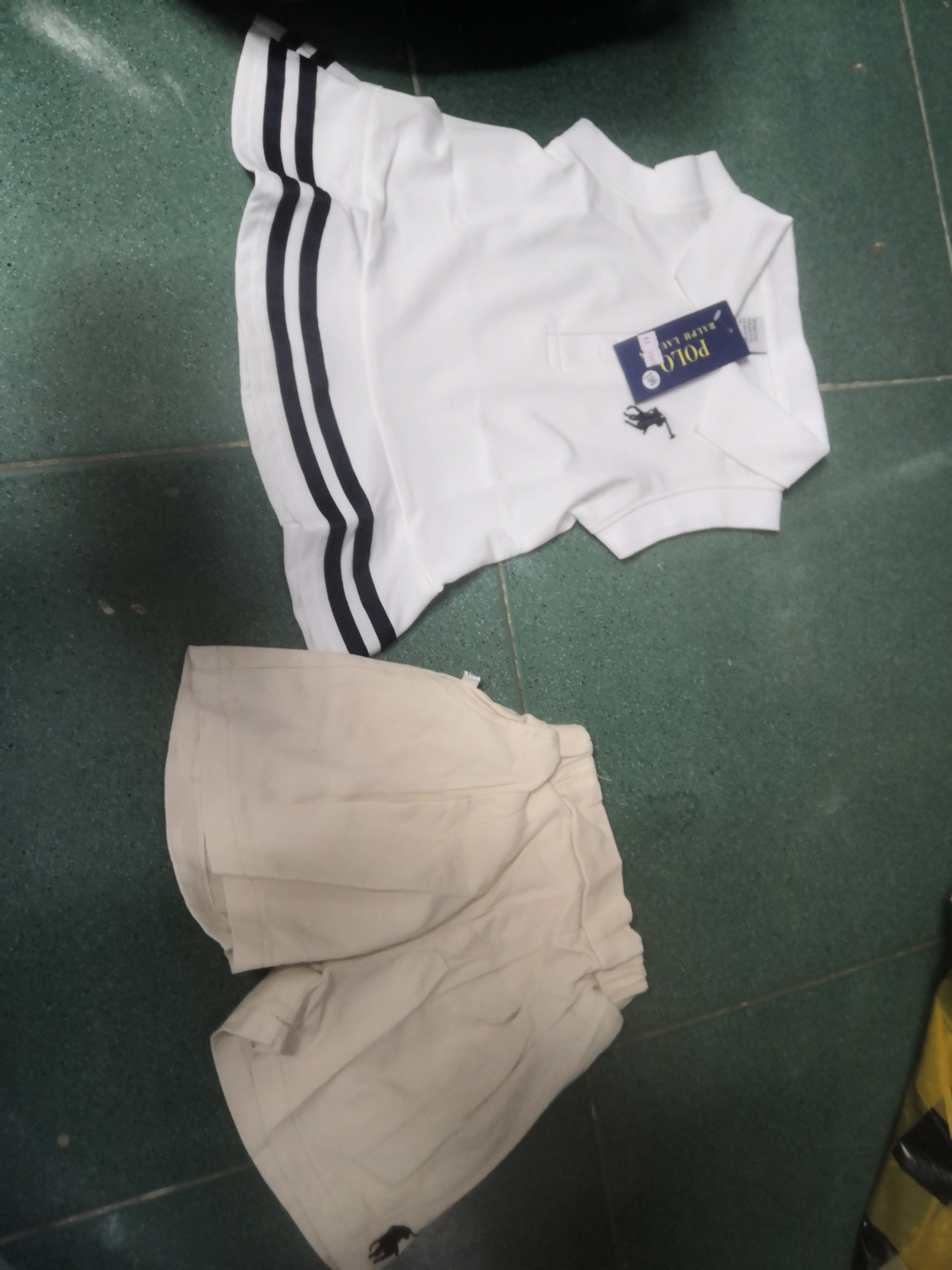 Bộ sát nách thêu ngựa Polo kèm mũ THY