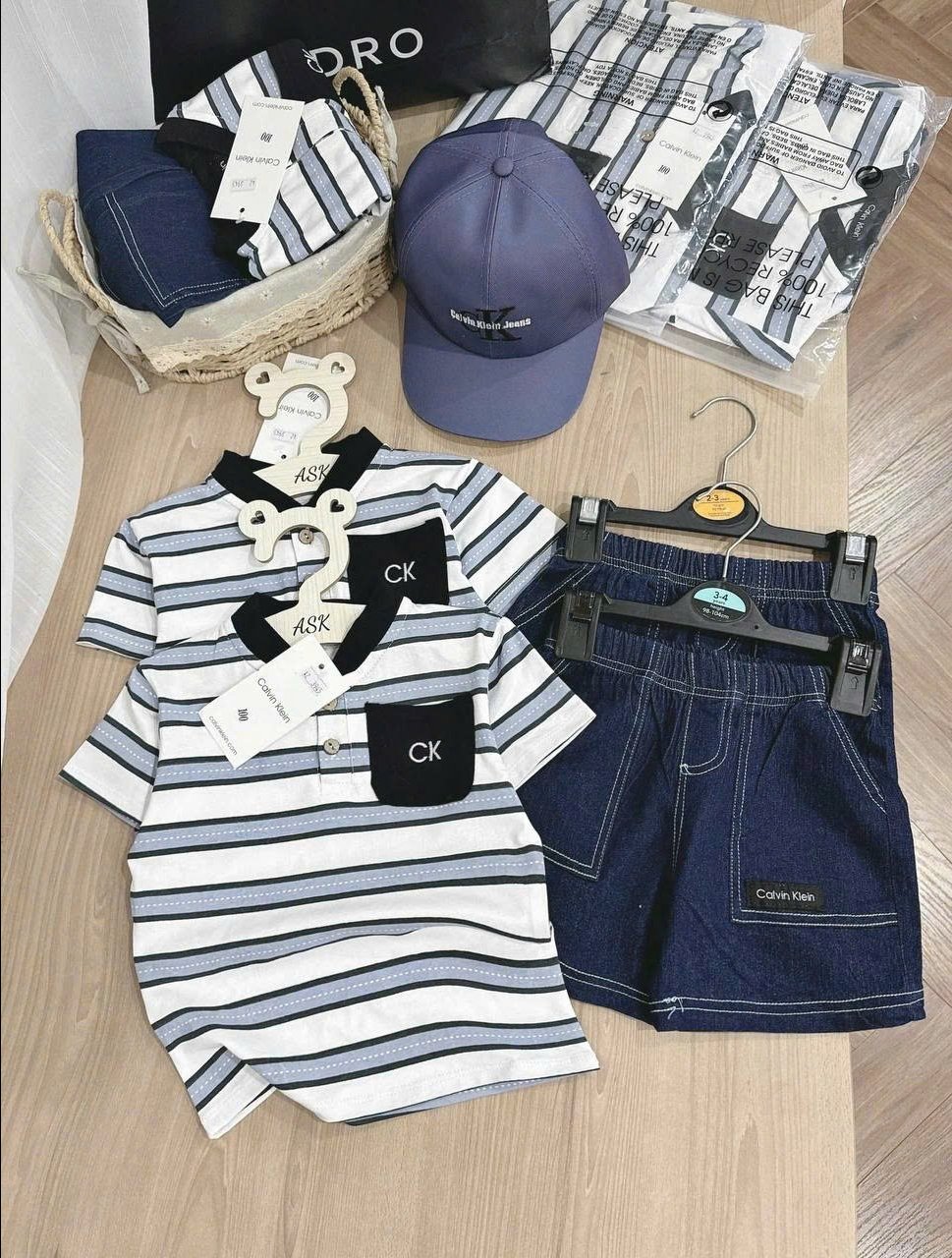 Ck xanh sọc jeans THY T2