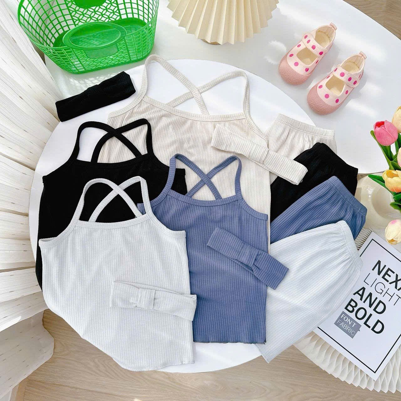 Bộ thun tăm Nakid 4 màu r7 TỒN