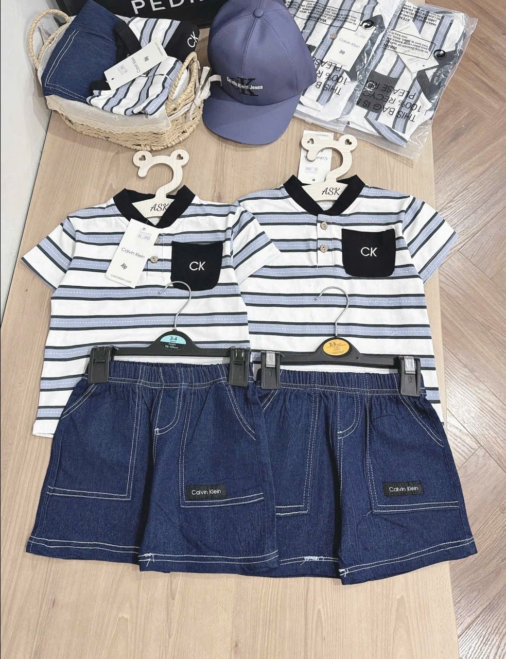 Ck xanh sọc jeans THY T2
