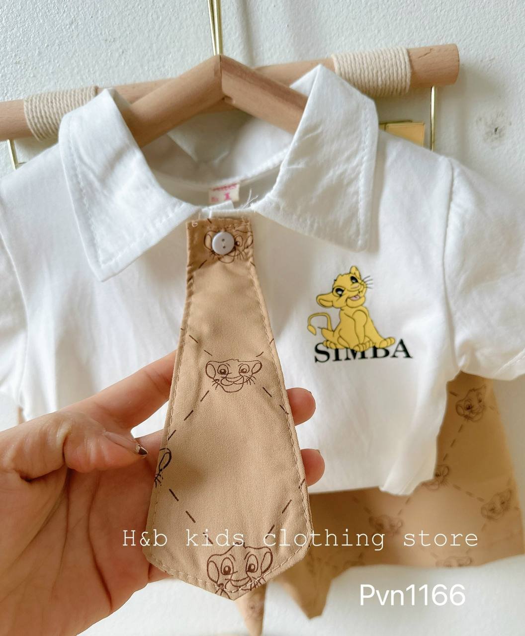 Bộ áo Simba váy nâu HB TỒN