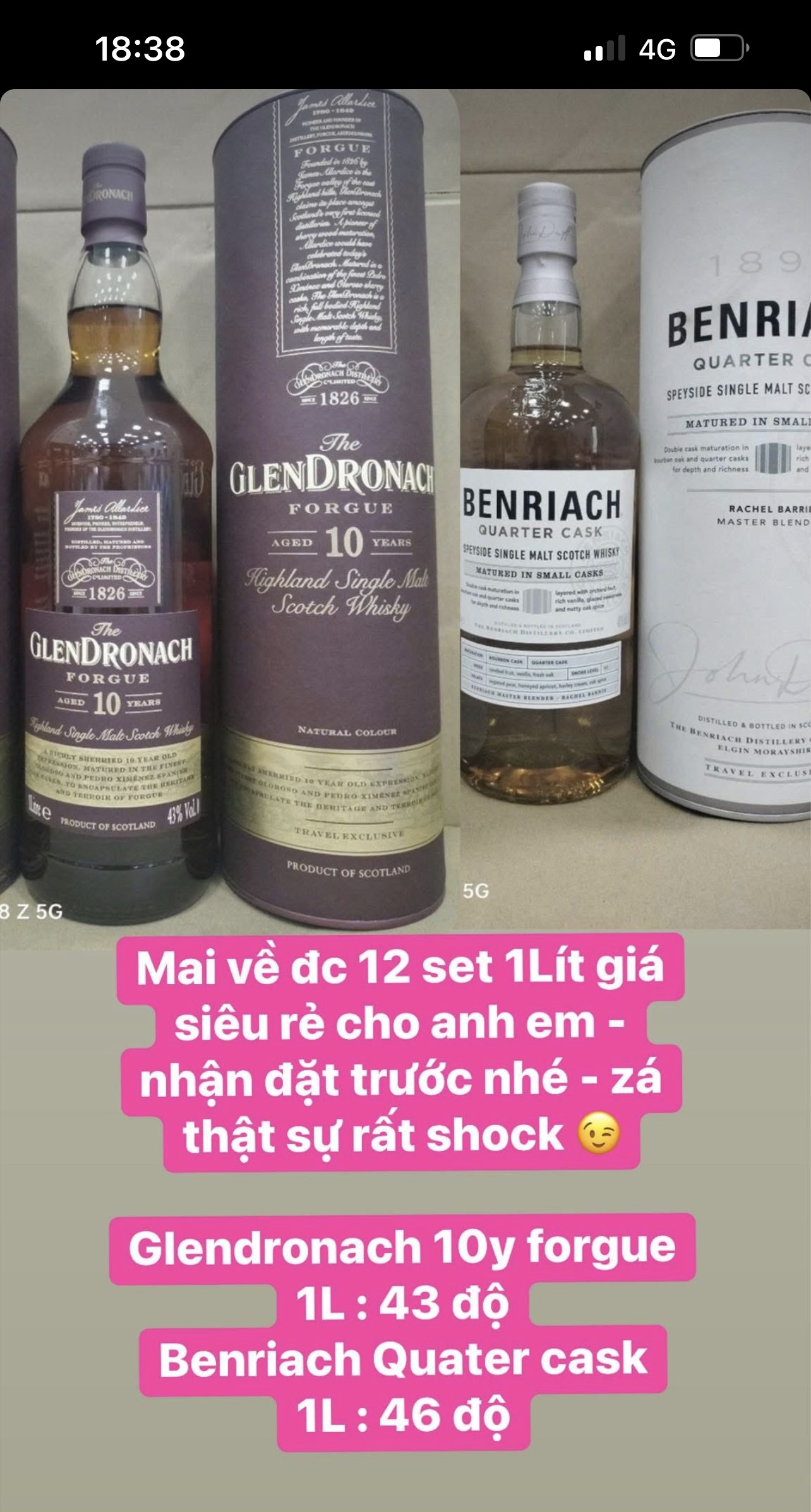 Glendronach 10y forgue 1000ml