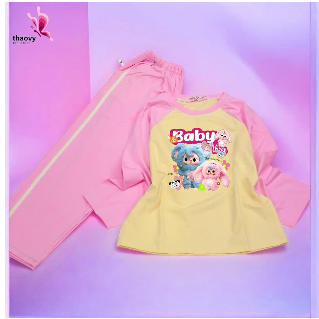 Bộ đồ ngủ pijama tay dài chất cotton mát lạnh đủ size Từ 10kg Đến 55kg - shopThaoanh kids