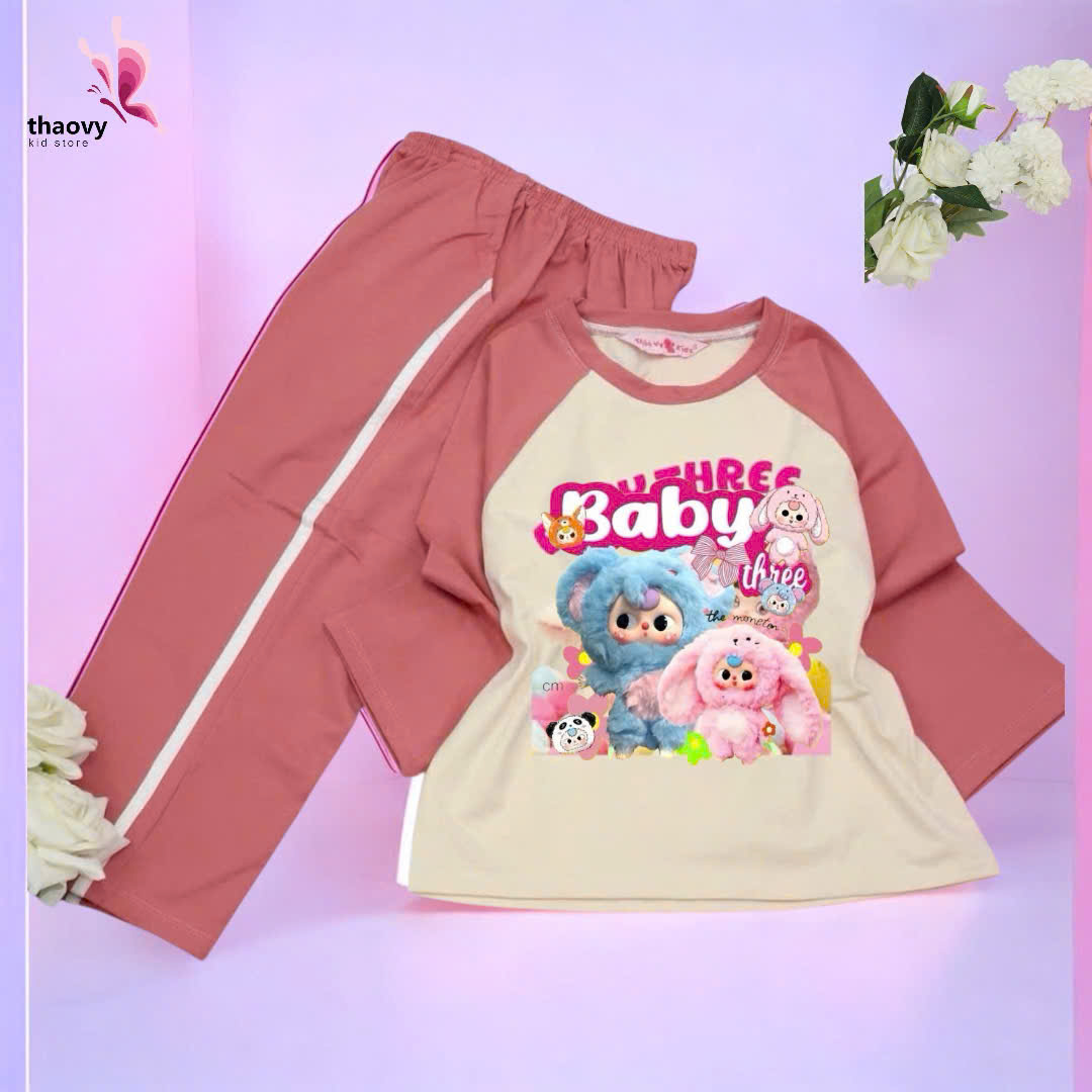 Bộ đồ ngủ pijama tay dài chất cotton mát lạnh đủ size Từ 10kg Đến 55kg - shopThaoanh kids