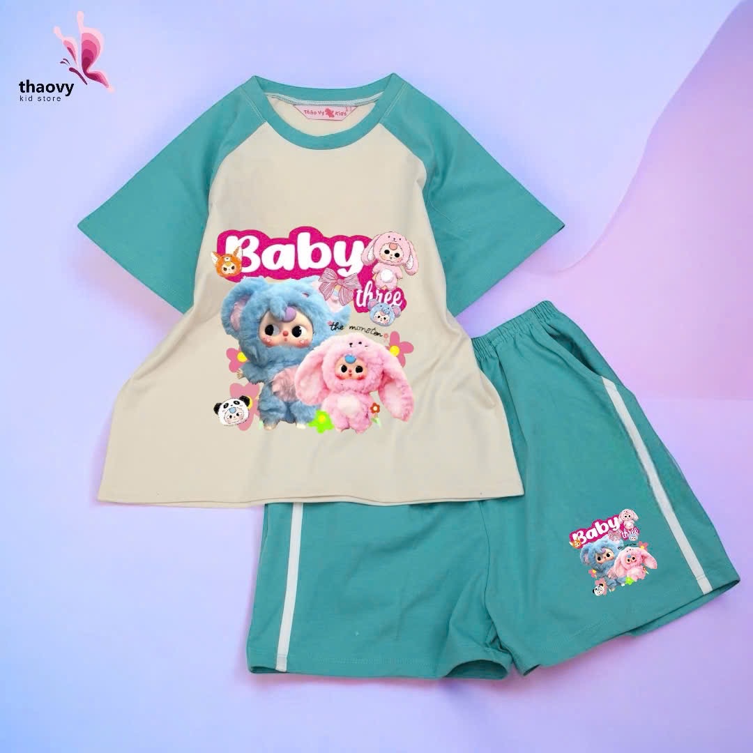Bộ đồ ngủ pijama tay ngắnchất cotton mát lạnh đủ size Từ 10kg Đến 55kg - shopThaoanh kids