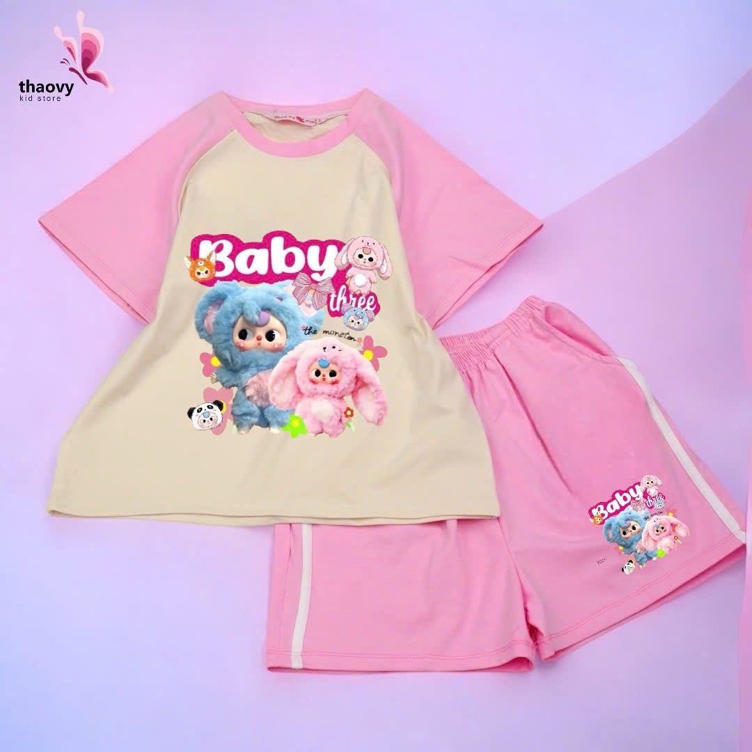 Bộ đồ ngủ pijama tay ngắnchất cotton mát lạnh đủ size Từ 10kg Đến 55kg - shopThaoanh kids