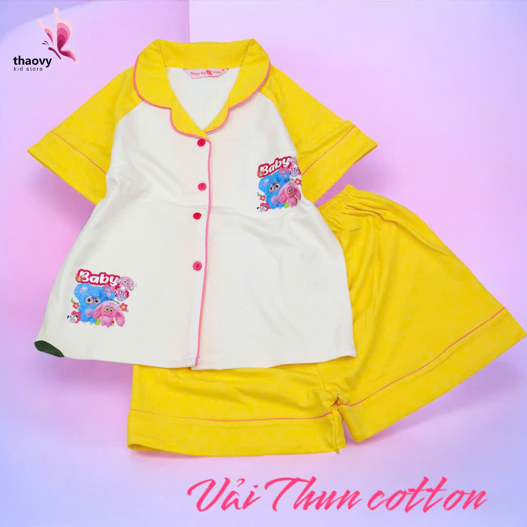 Bộ đồ ngủ pijama tay ngắnchất cotton mát lạnh đủ size Từ 10kg Đến 55kg - shopThaoanh kids