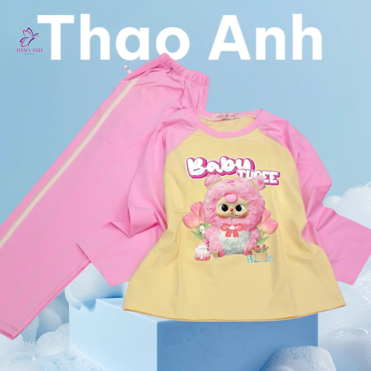 Bộ đồ ngủ pijama tay dài chất cotton mát lạnh đủ size Từ 10kg Đến 55kg - shopThaoanh kids