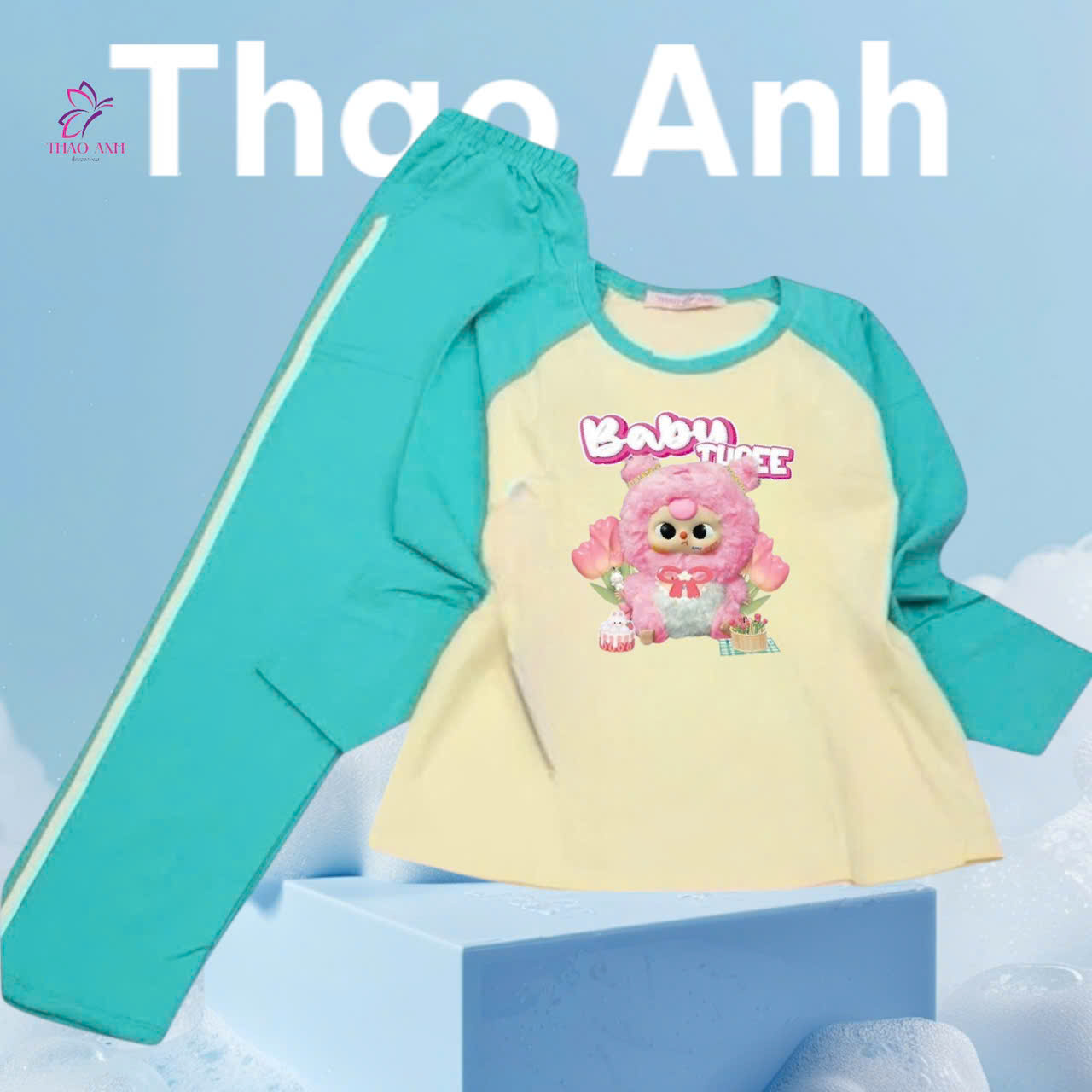 Bộ đồ ngủ pijama tay dài chất cotton mát lạnh đủ size Từ 10kg Đến 55kg - shopThaoanh kids