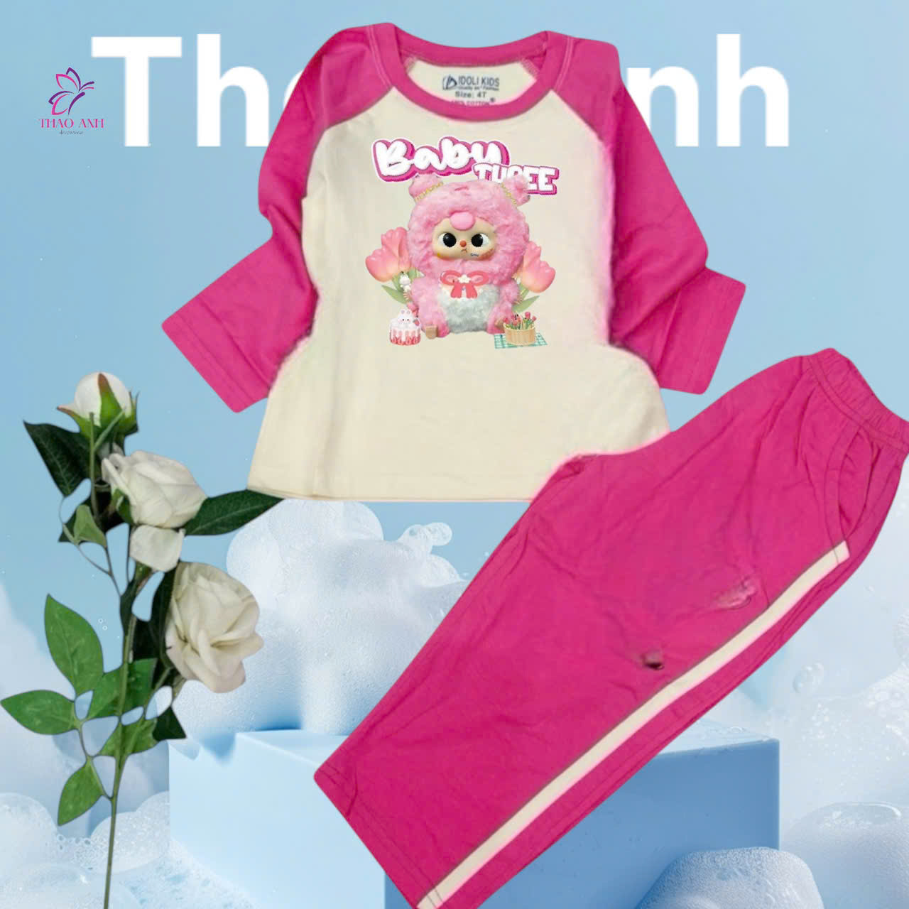 Bộ đồ ngủ pijama tay dài chất cotton mát lạnh đủ size Từ 10kg Đến 55kg - shopThaoanh kids