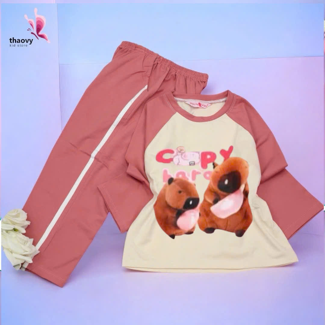 Bộ đồ ngủ pijama tay dài chất cotton mát lạnh đủ size Từ 10kg Đến 55kg - shopThaoanh kids
