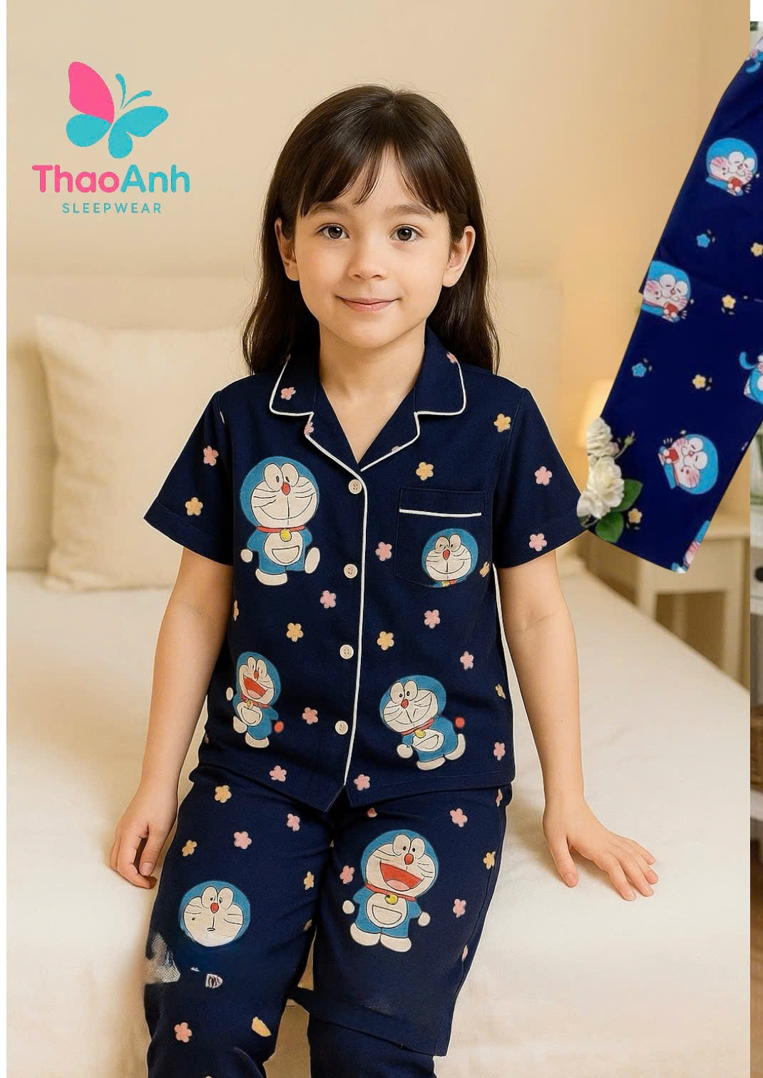 Pijama bé gái mặc nhà siêu thoáng mát | Đồ Bộ Trẻ Dễ Thương