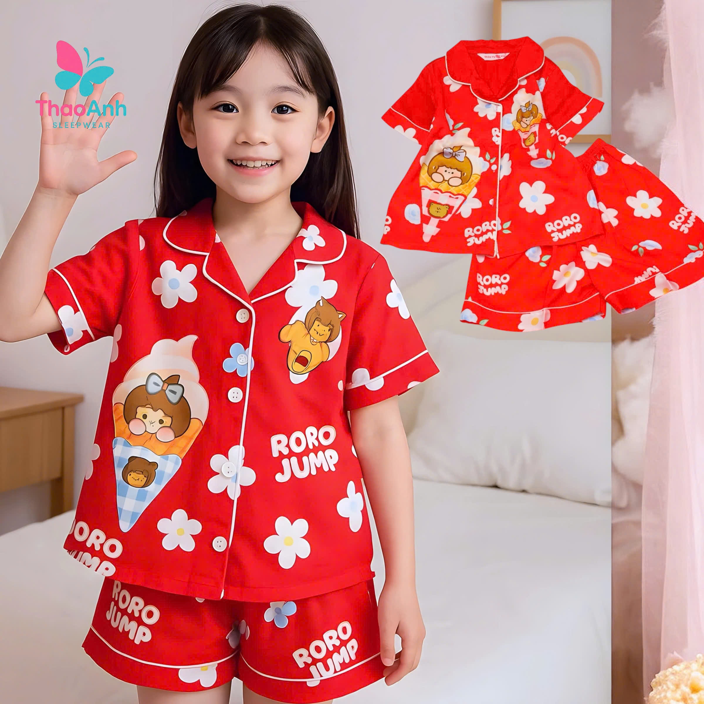 Đồ ngủ bận nhà cho bé gái - Chất vải LATIN cao cấp, mềm mịn, ĐỦ SIZE