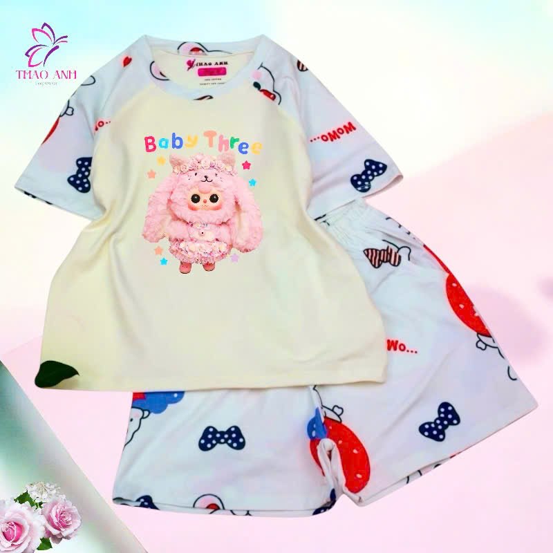 Bộ đồ ngủ pijama tay ngắnchất thunmát lạnh đủ size Từ 10kg Đến 55kg - shopThaoanh kids