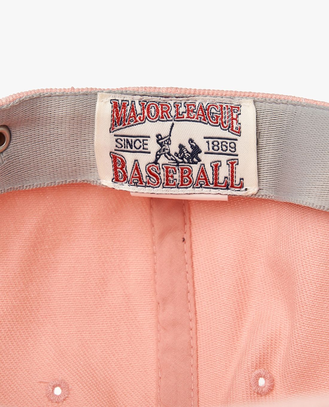 Mũ MLB Jeans Chữ Thêu - Hồng