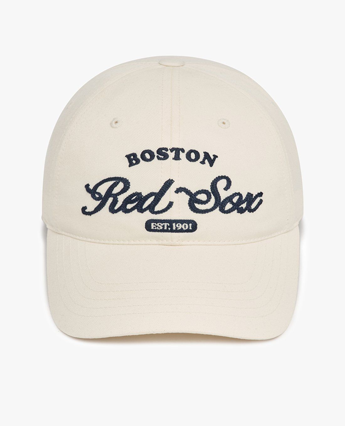 Mũ MLB Chữ Thêu - Trắng