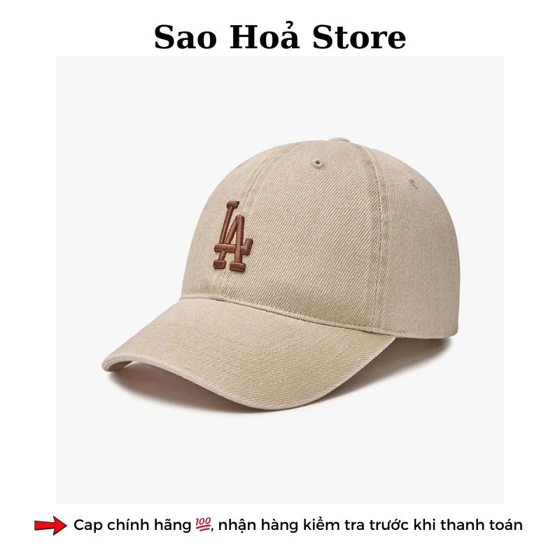 Mũ MLB Jeans Logo Thêu Màu