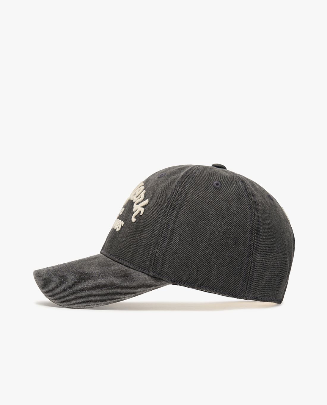 Mũ MLB Jeans Chữ Thêu - Xám