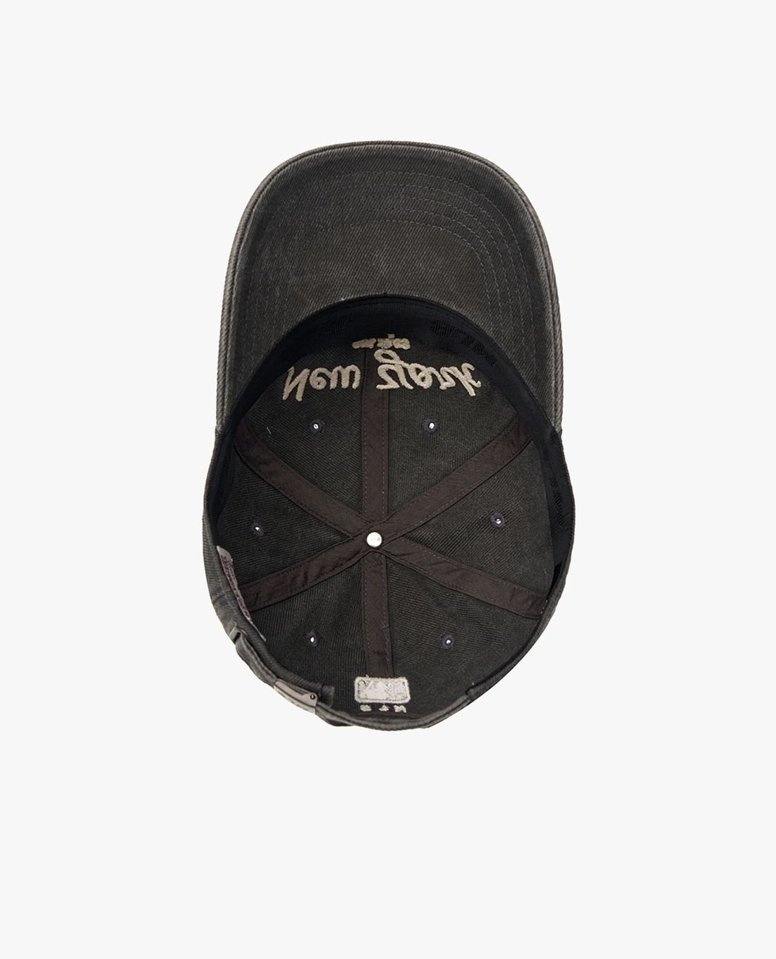 Mũ MLB Jeans Chữ Thêu - Xám