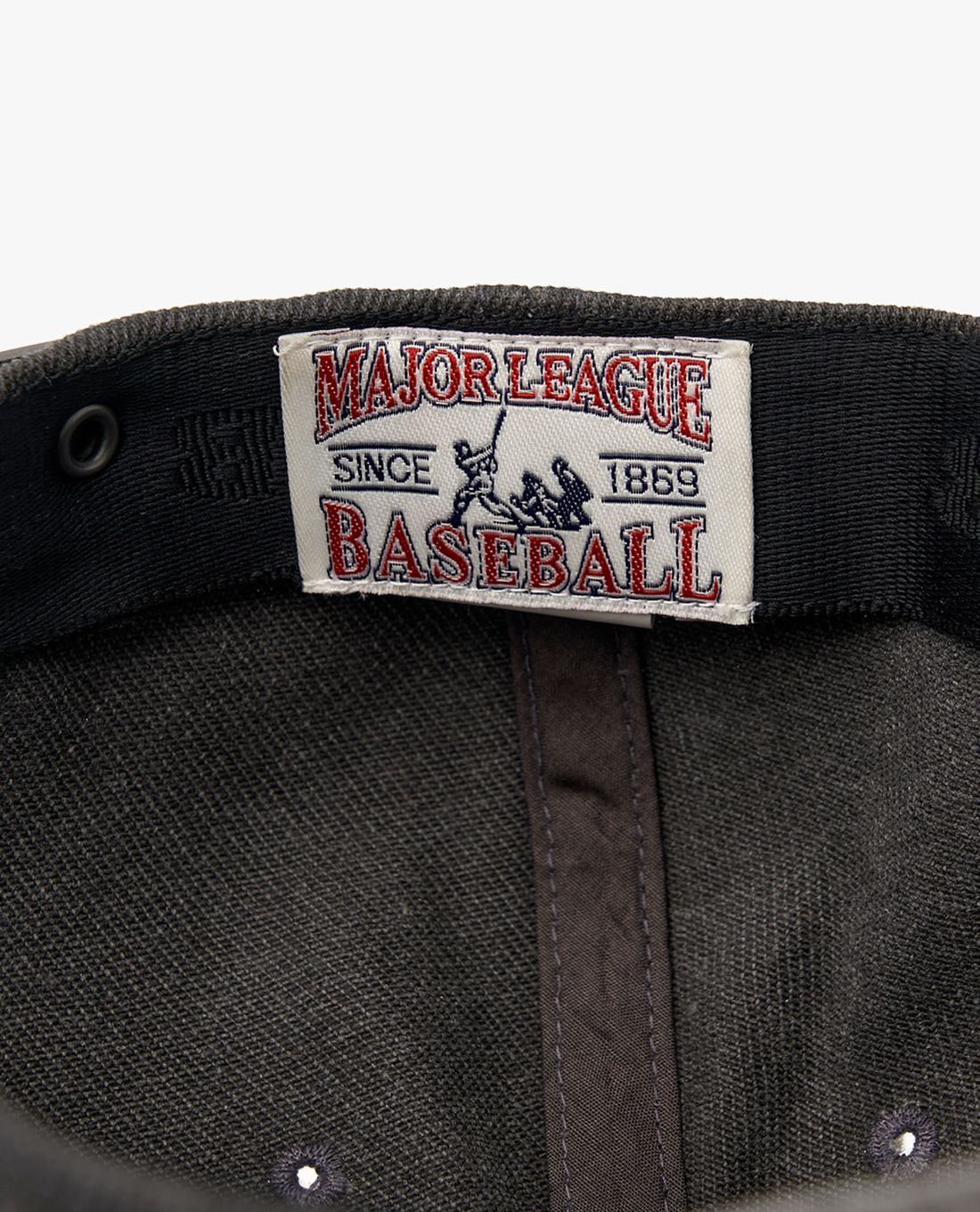 Mũ MLB Jeans Chữ Thêu - Xám