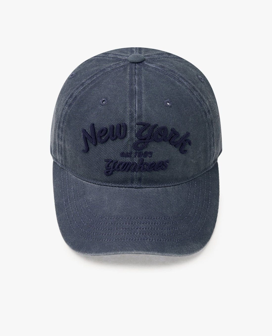 Mũ MLB Jeans Chữ Thêu - Xanh Dương