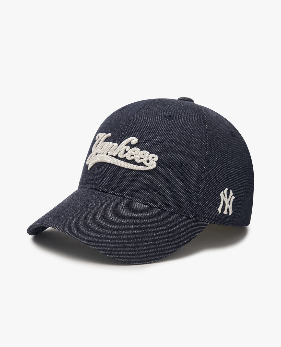 Mũ MLB Jeans Chữ Thêu - Navy