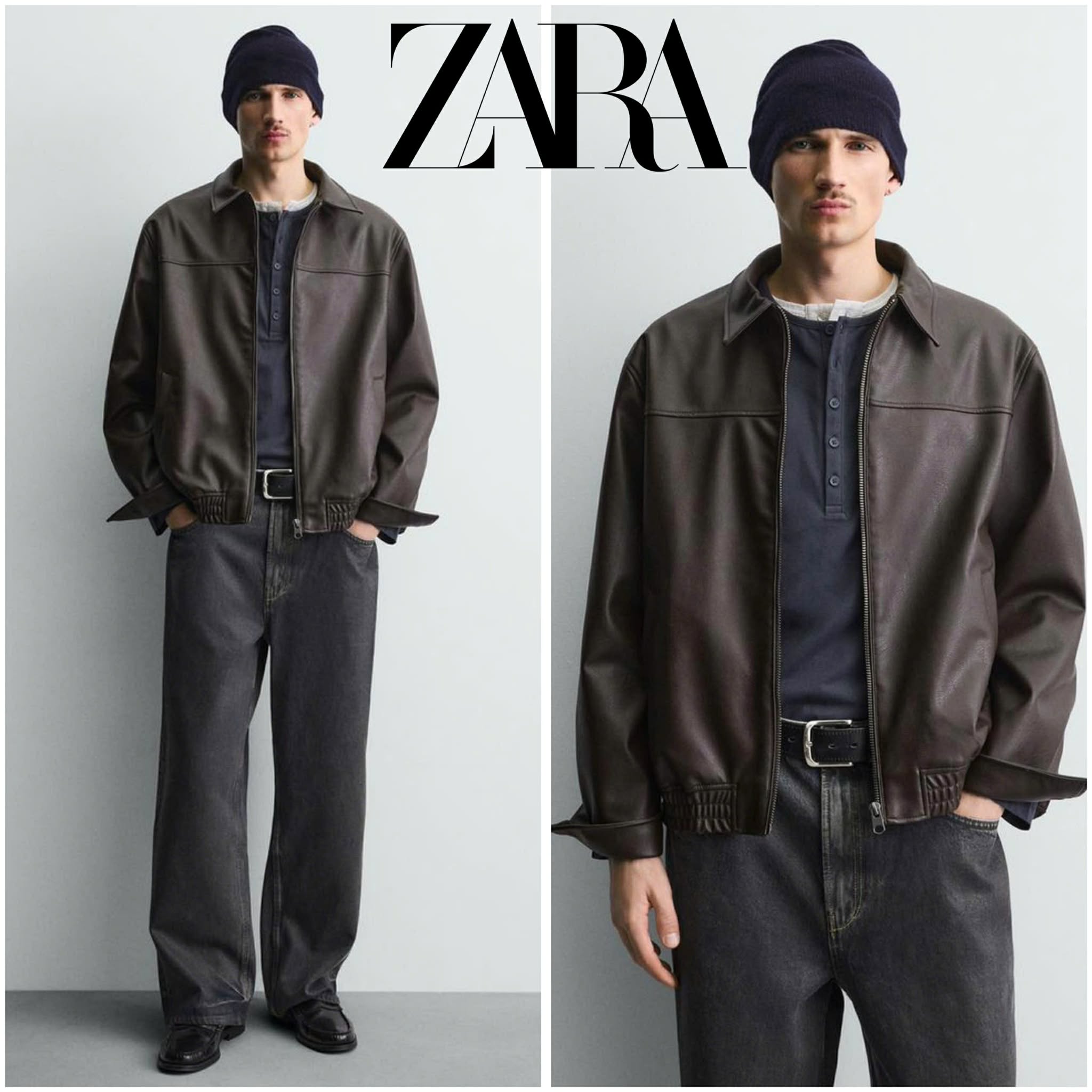 Áo Khoác Da Za Nâu