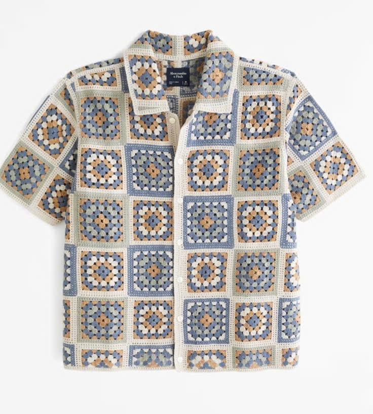 Áo sơ mi móc len hè