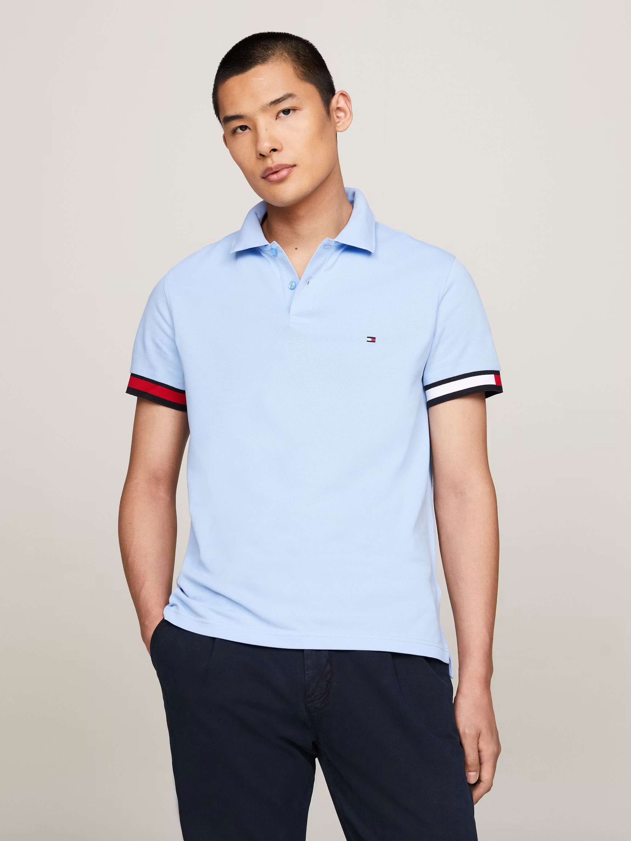 Polo Tôm slim viền tay
