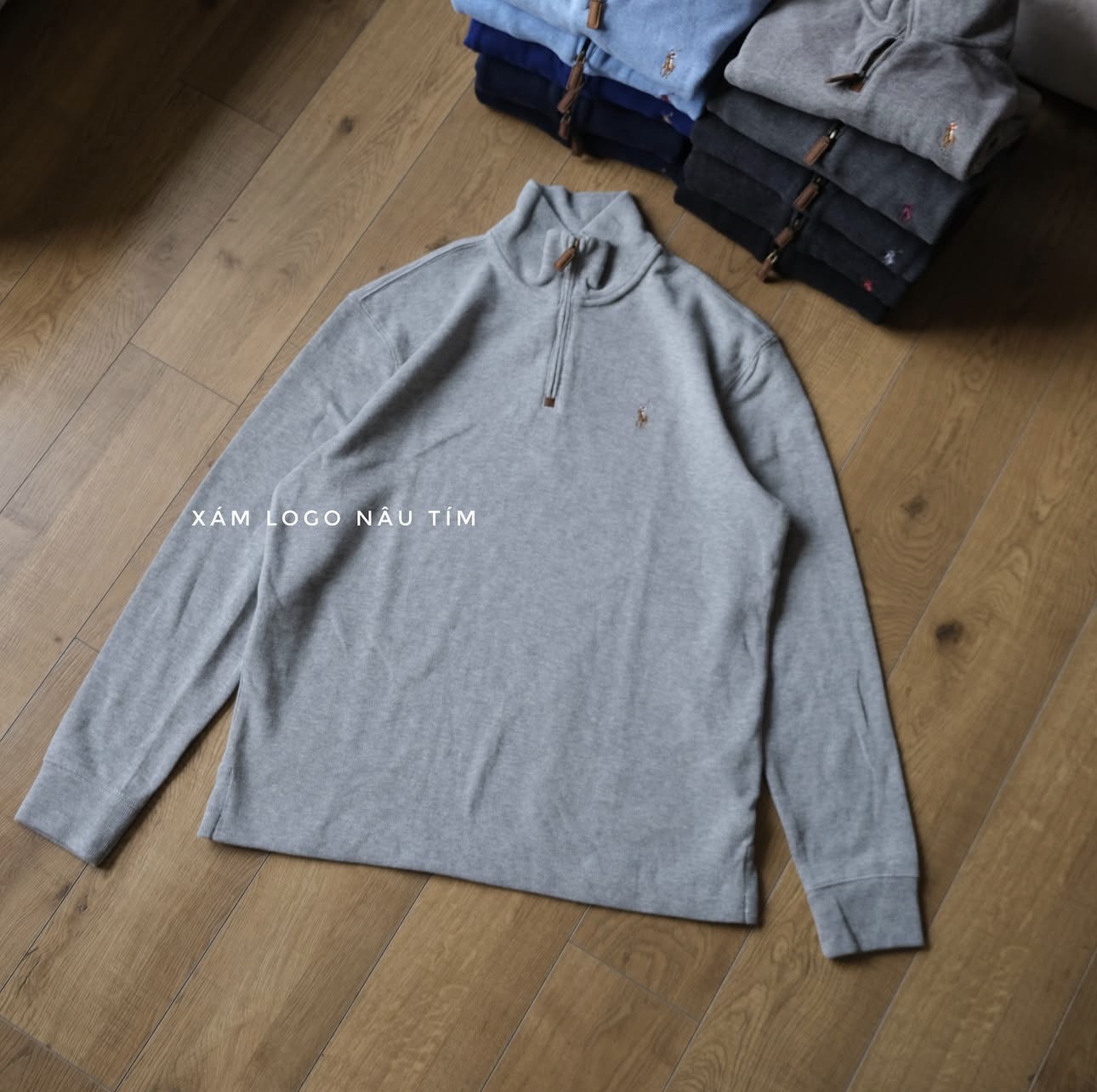 Half zip Ralph Xám