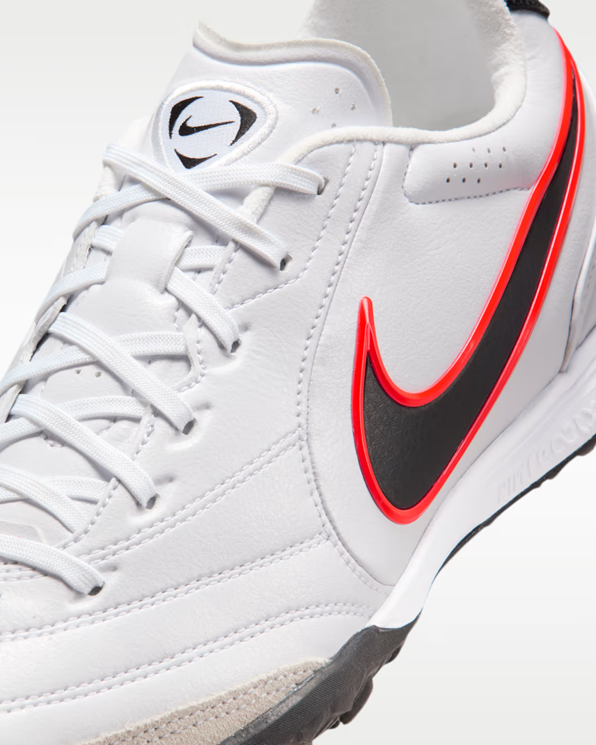 Giày đá bóng cỏ nhân tạo Nike Tiempo Ligera Pro TF - White/Black/Bright Crimson IB4477-106