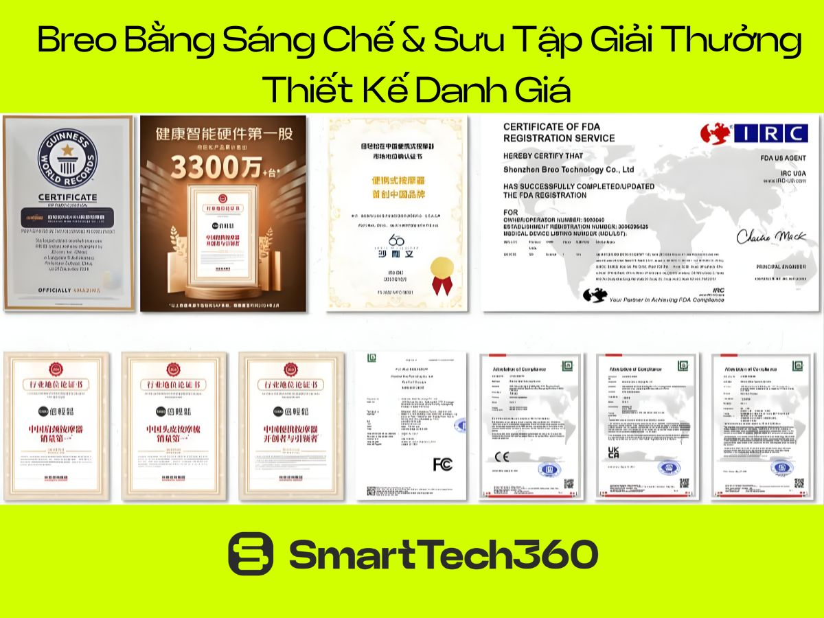 Breo sở hữu hàng loạt bằng sáng chế và giải thưởng thiết kế danh giá