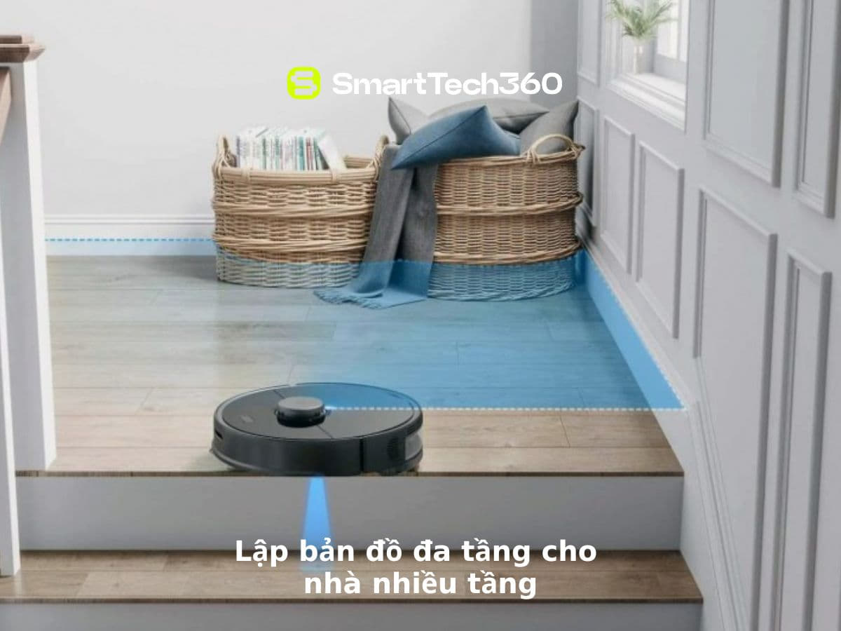 cach su dung robot hut bui lau nha lap ban do da tang