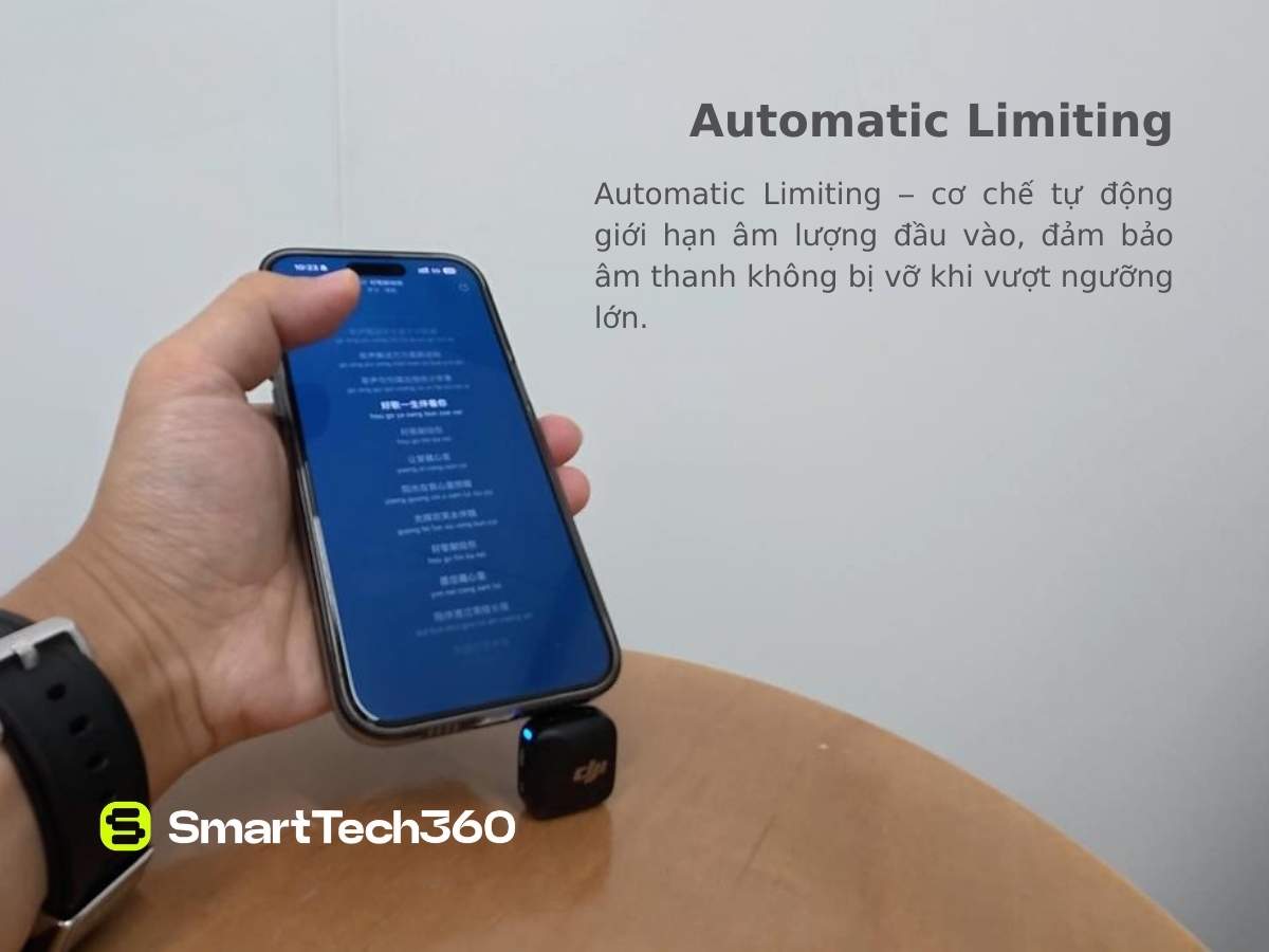 dji mic mini automatic limiting
