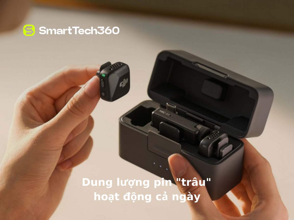 dji mic mini dung luong pin trau