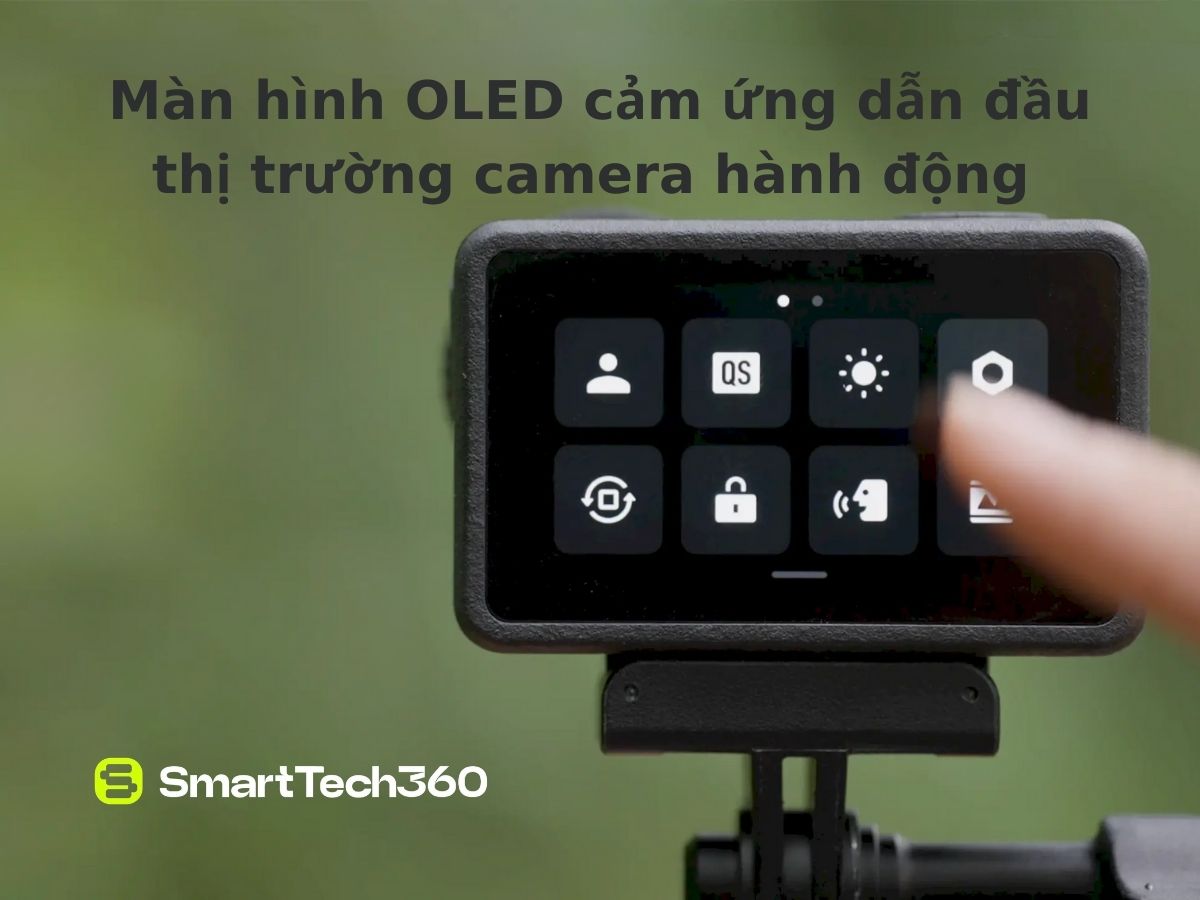 dji osmo action 5 camera man hinh oled dan dau thi truong