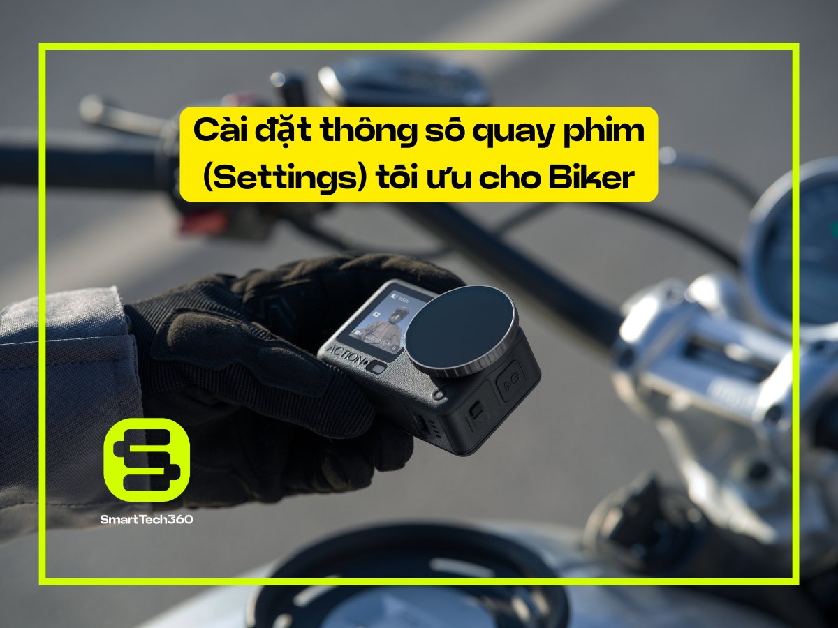 setting dji osmo action 6 chuan cho motovlog