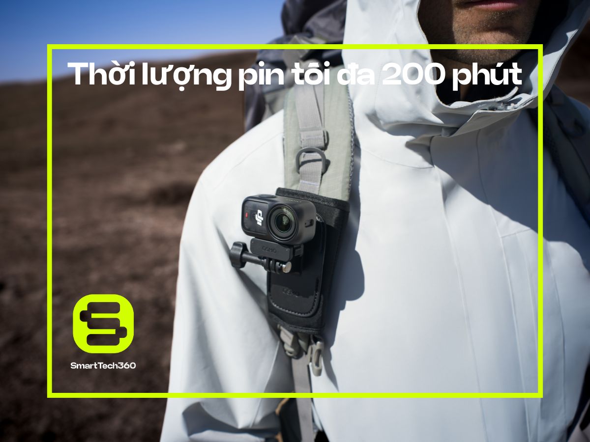 dji osmo nano thoi luong pin toi da 200 phut