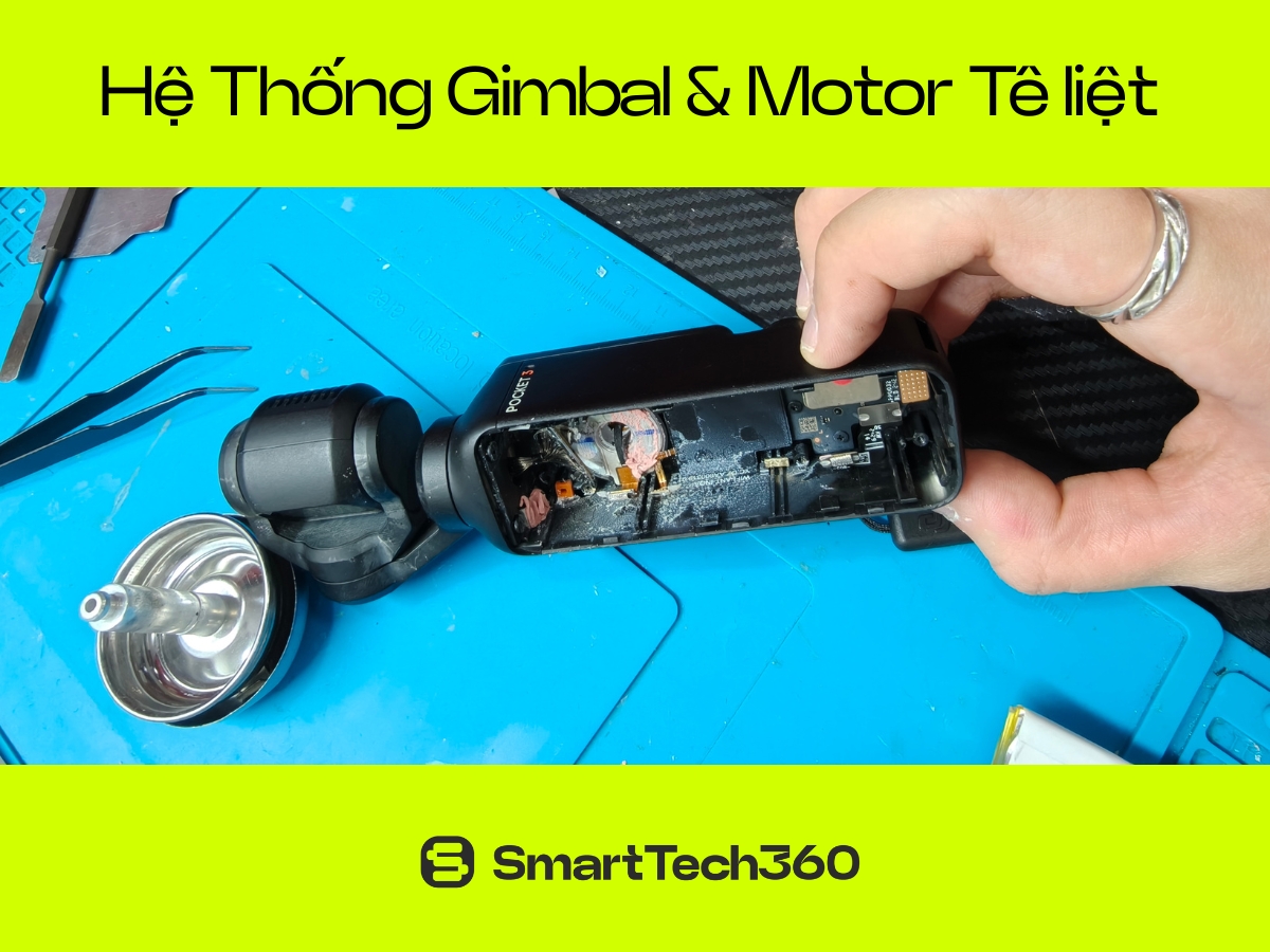 Hệ thống motor gimbal DJI Pocket 3 bị tê liệt do nước sông