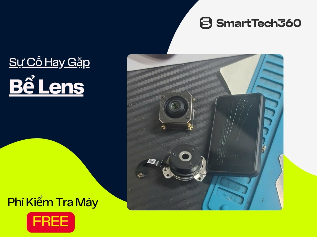xử lý thay mới bể lens ống kính camera dji osmo pocket 4
