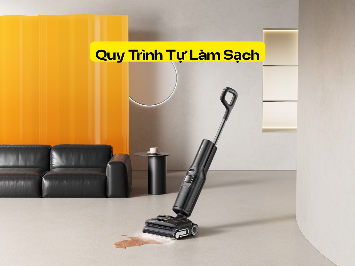 roborock f25 ace pro quy trình tự làm sạch thông minh