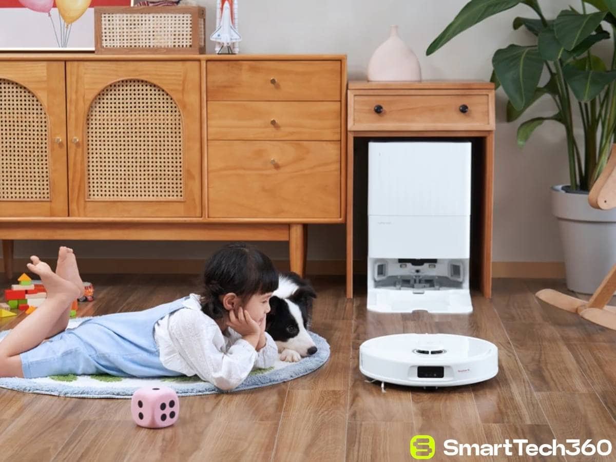 robot hut bui cho nha co thu cung va tre nho