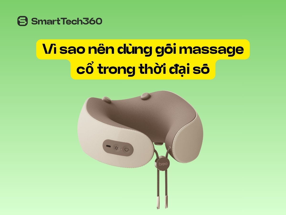 Vì sao nên dùng gối massage cổ sưởi ấm Breo C1